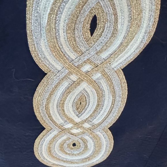 Lilly Pulitzer Navy Dress with Gold Embellishments - Picture 4 of 4